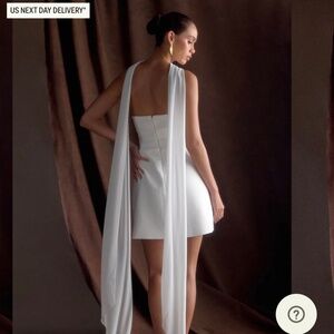 The ORELLIA Strapless Suiting Mini Dress